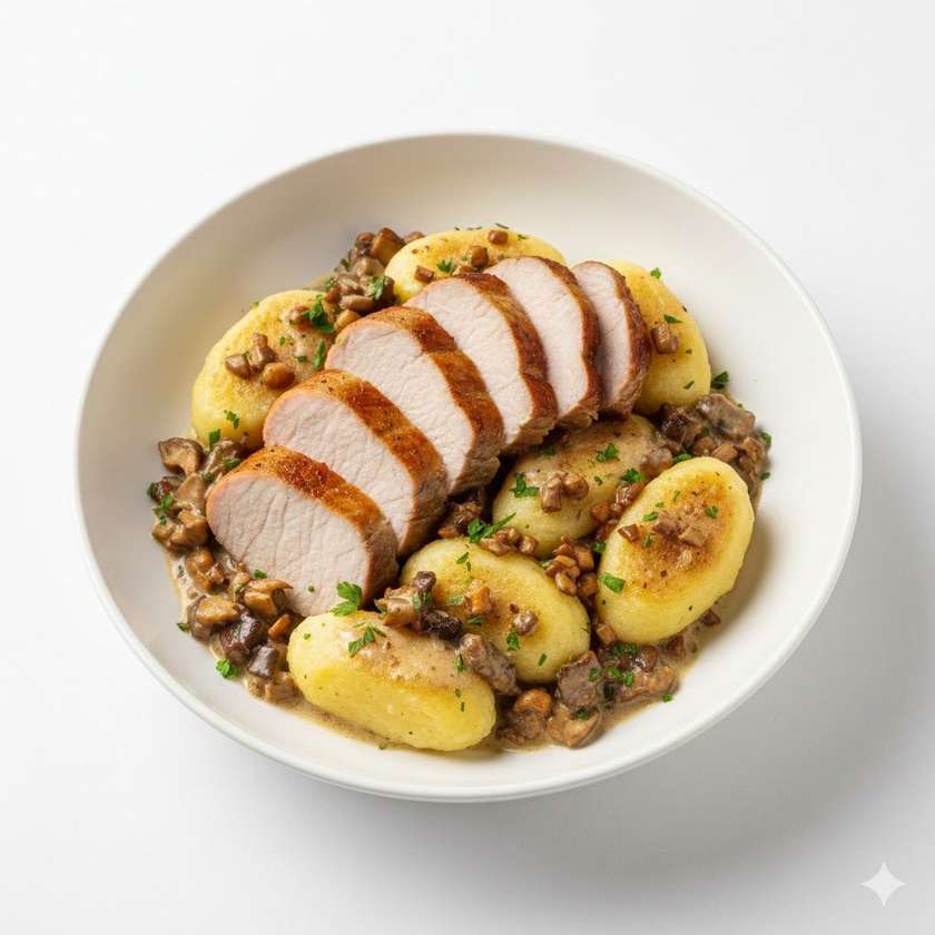 Bravčová panenka na domácich hubových šúľancoch