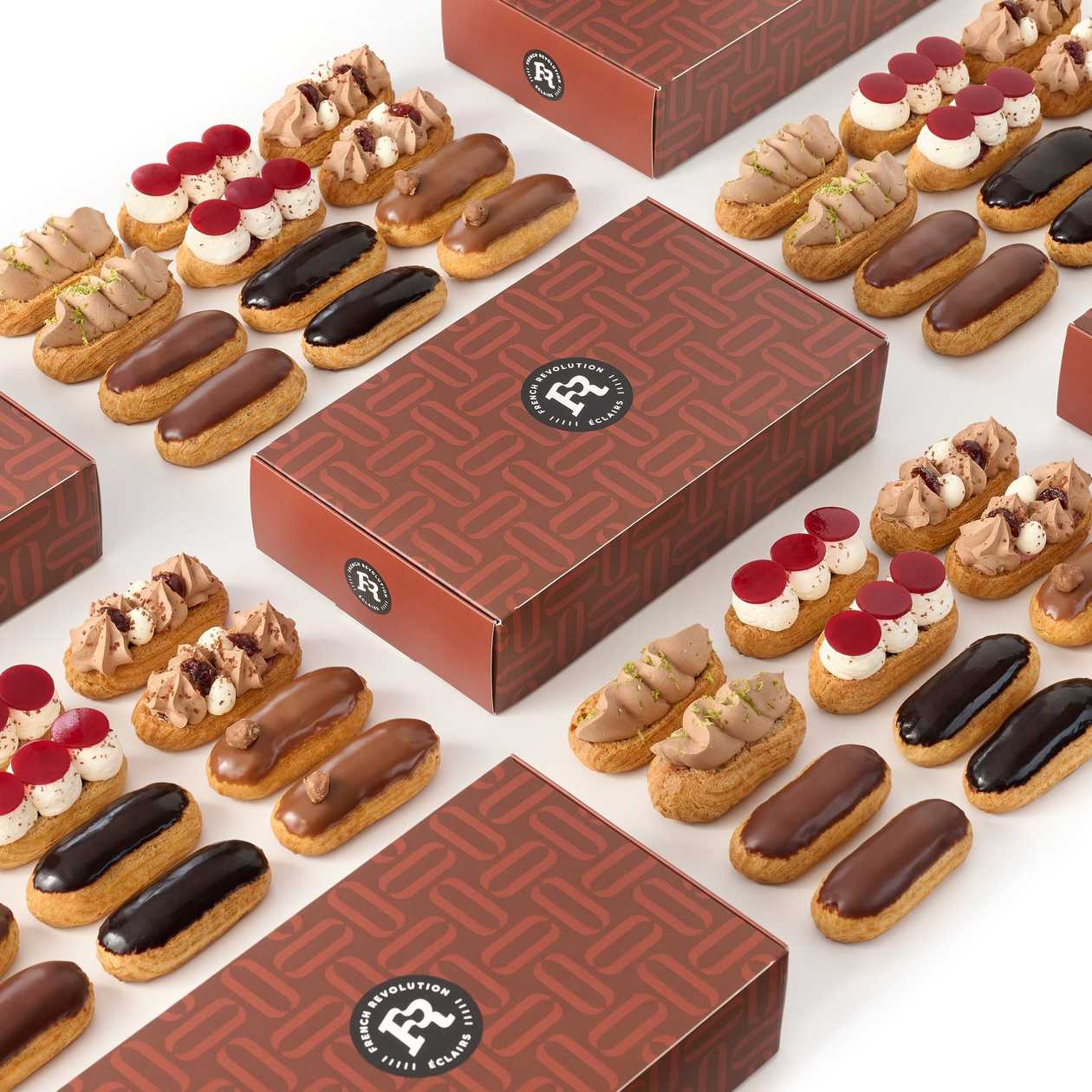 Cutie cu 12 Mini Eclere - CHOCOLATES