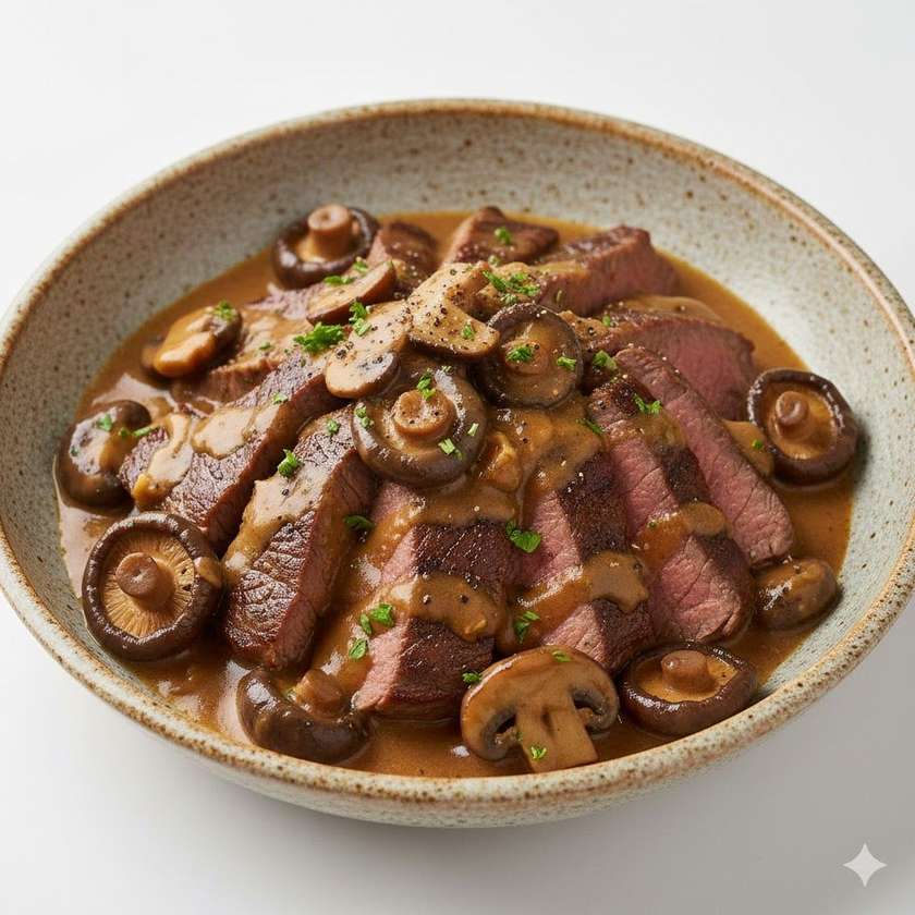 Beef with Mushroom Sauce