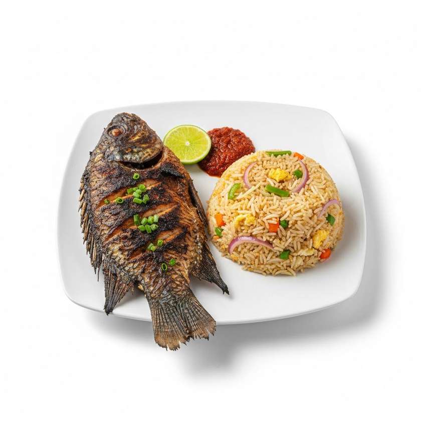 Grilled Tilapia Fried Rice