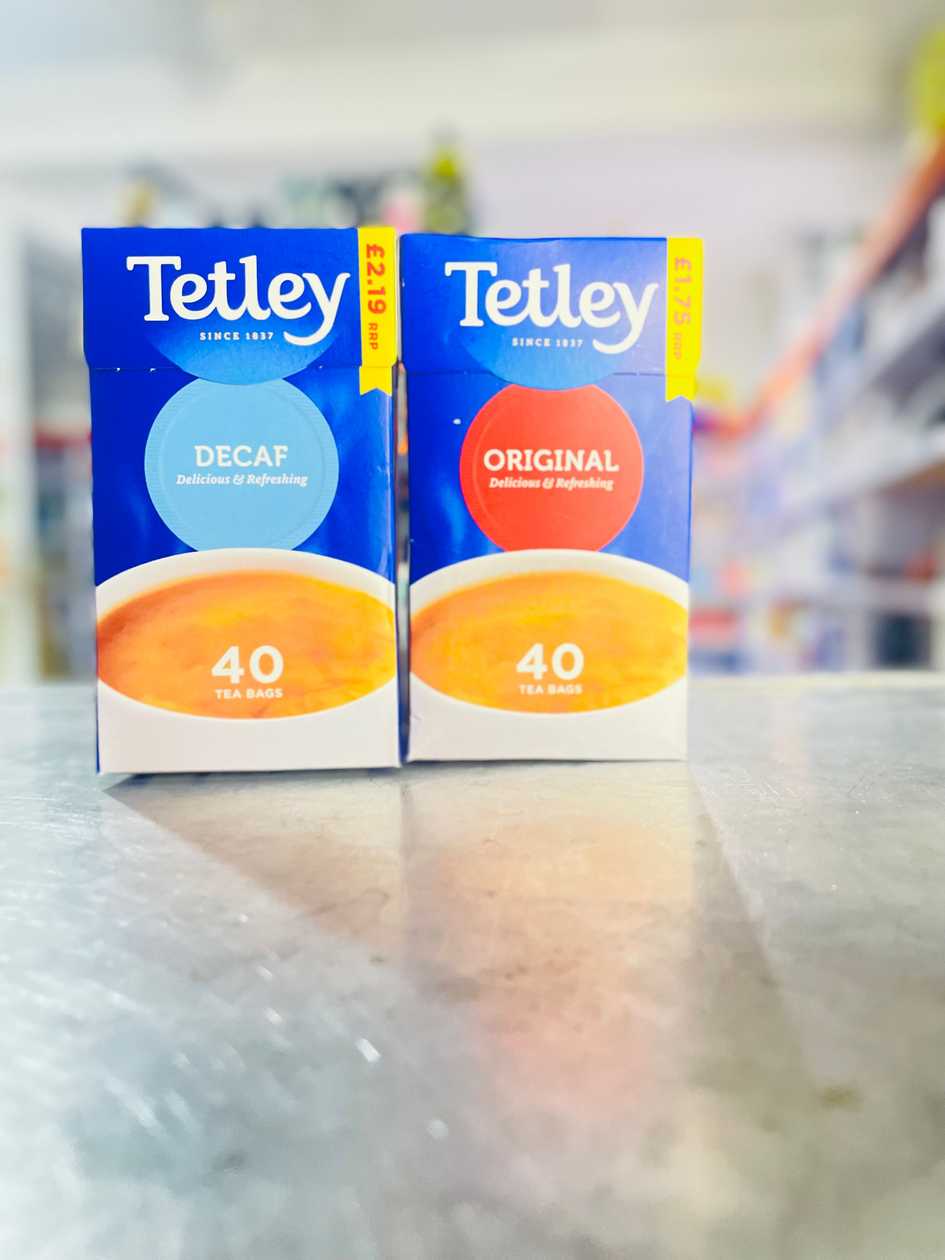 Tetley Tea (Original / Decaf) – 40 Tea Bags