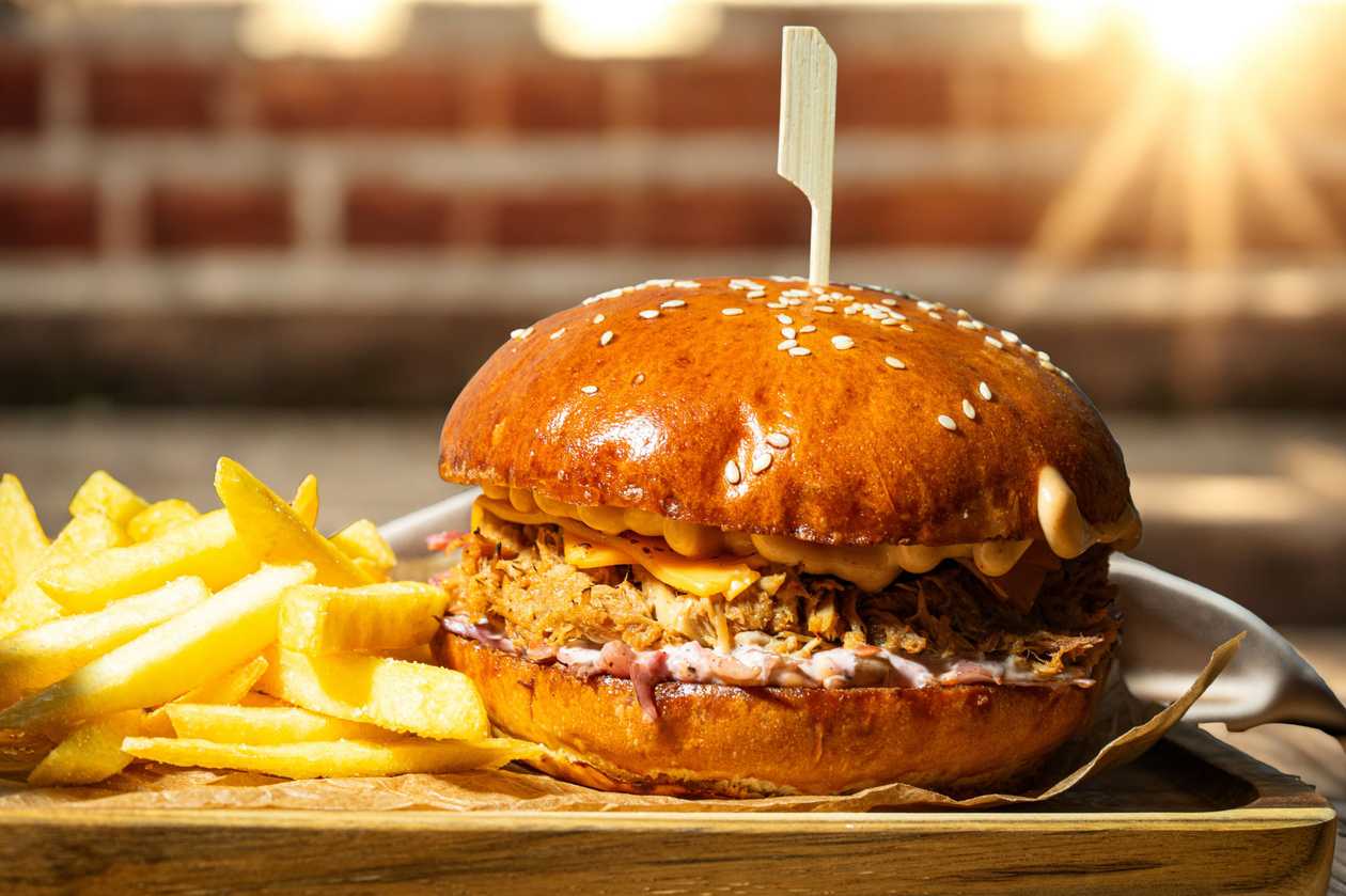 Burger With Shredded Pork