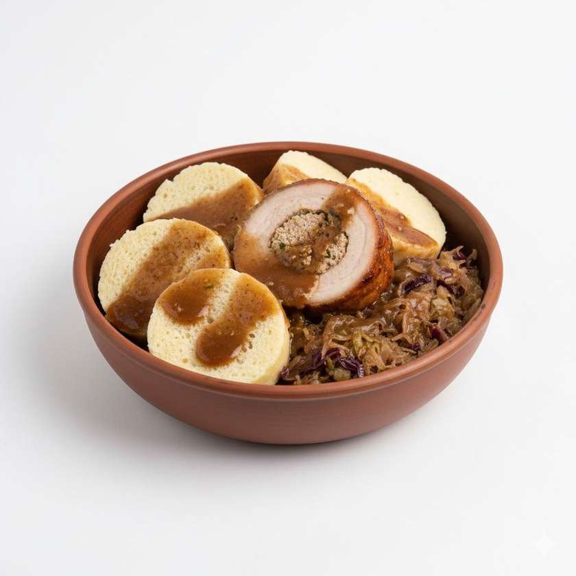 Vepřo, knedlo, zelo s plneným bôčikom