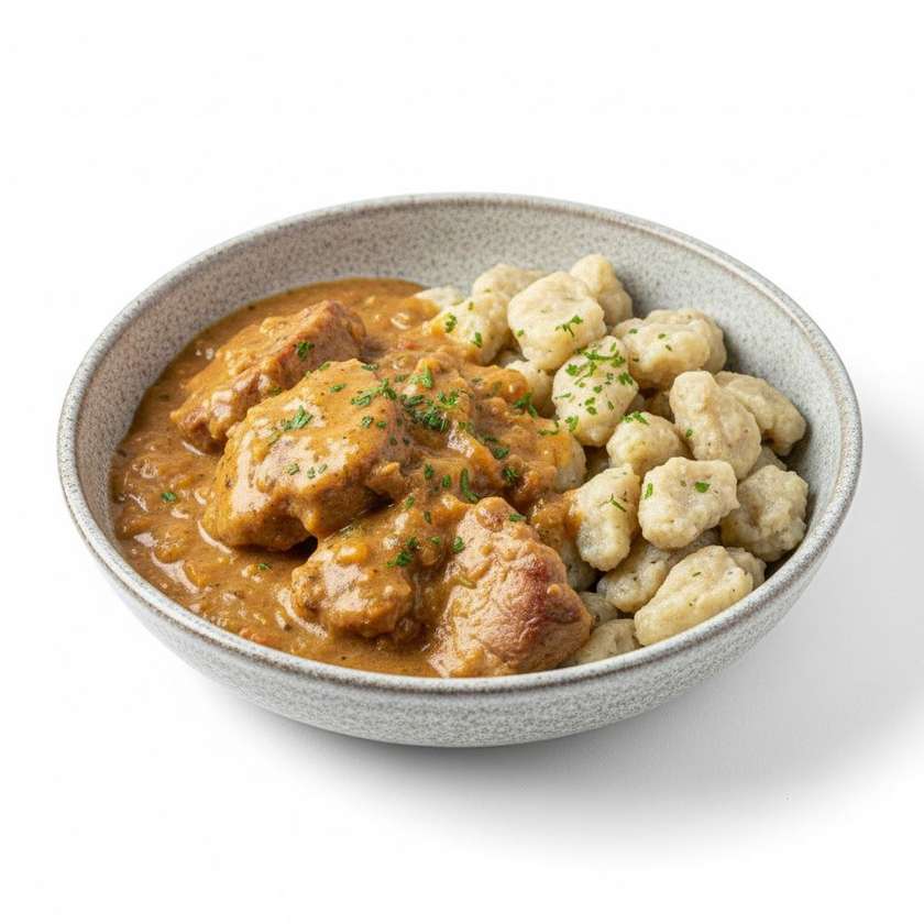 Bratislavské pliecko s domácimi haluškami 200g / 1,3,7,9