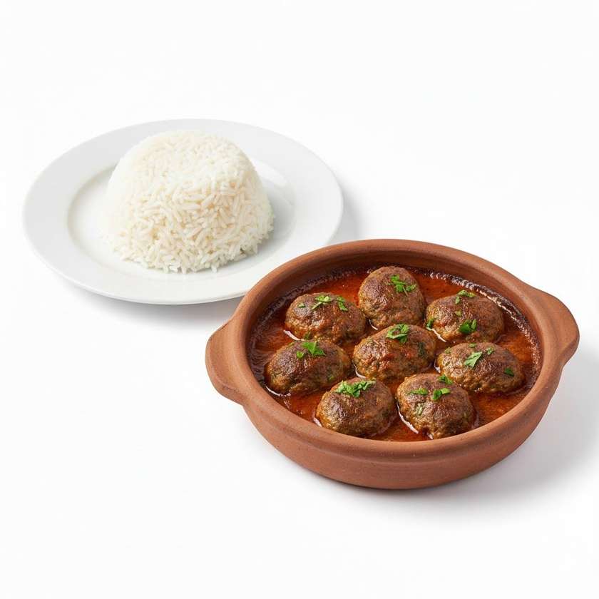 Adana in Clay with plain rice