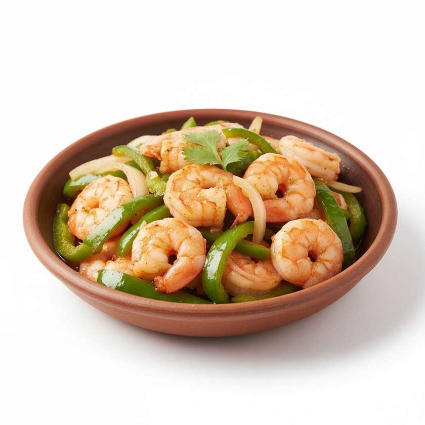Shrimps with Green Pepper