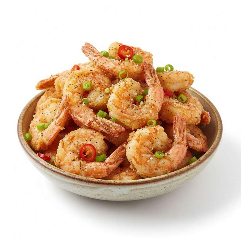 Deep fried Prawns with salt and Pepper