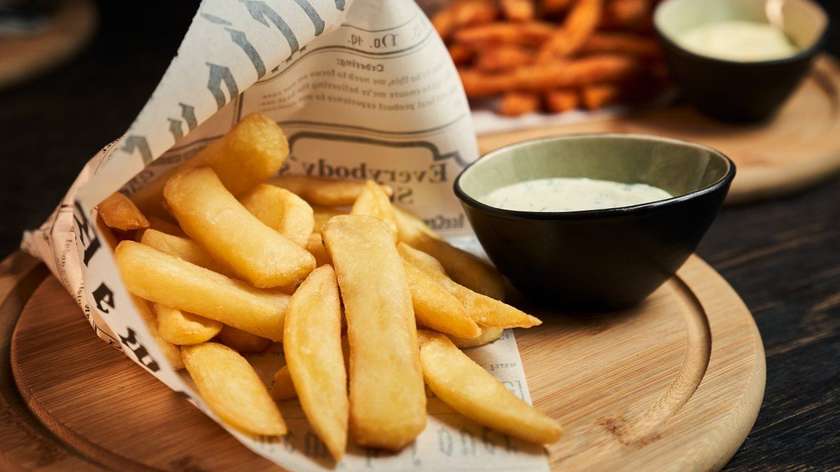 French fries with sauce