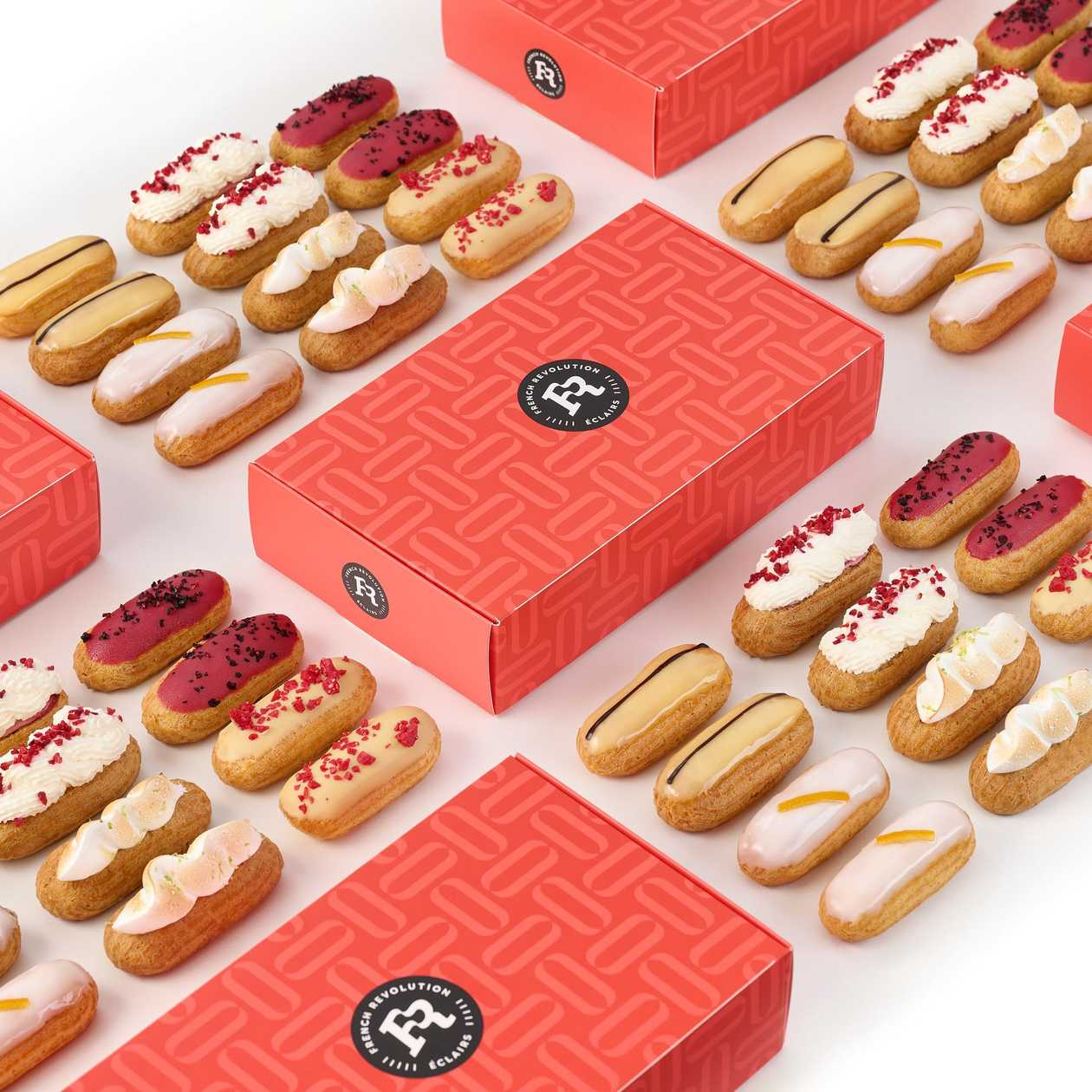 Cutie cu 12 Mini Eclere - FRUITS