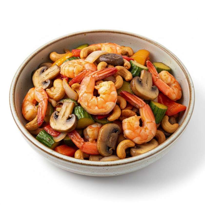 Shrimps, Cashewnut, Mushrooms, Cucumber