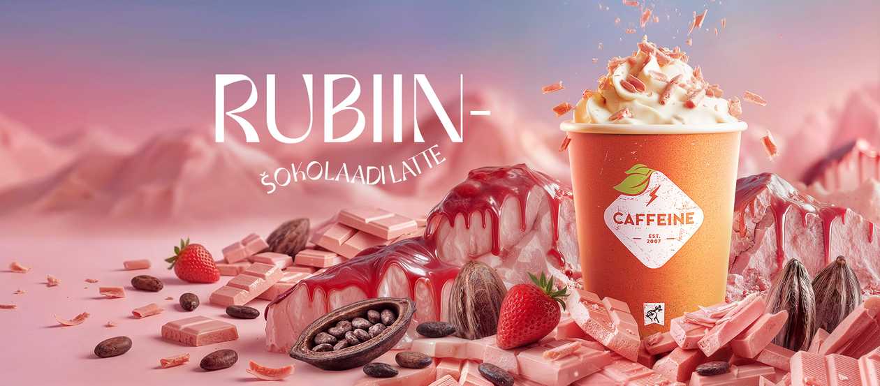 Rubiinšokolaadi latte