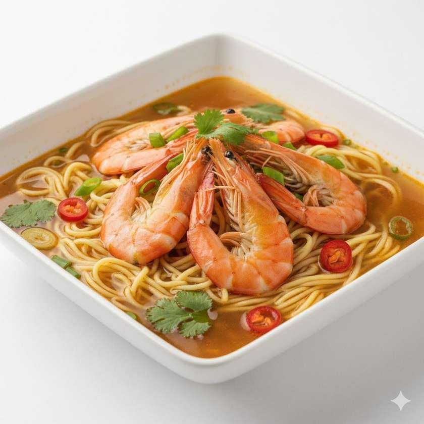 Shrimp Noodles Soup