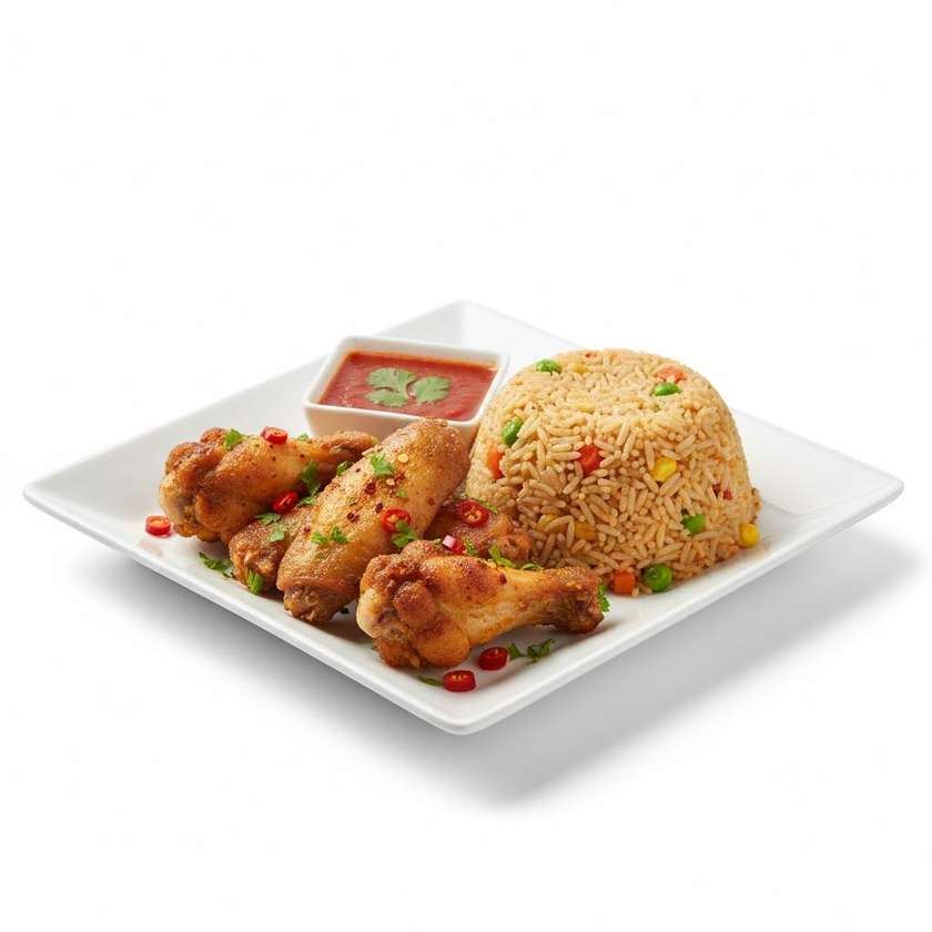 Chicken Wings & Fried Rice