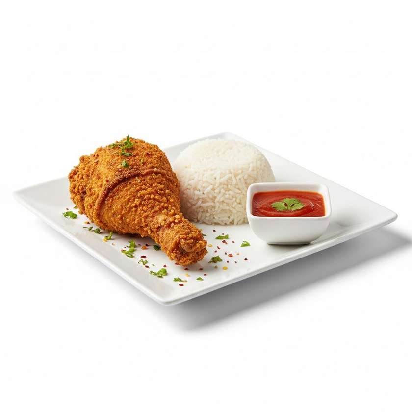 Fried Chicken & Plain Rice