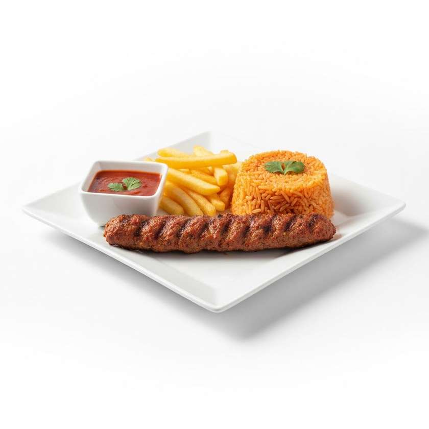 Adana Kebab, Small Chips & Small Rice