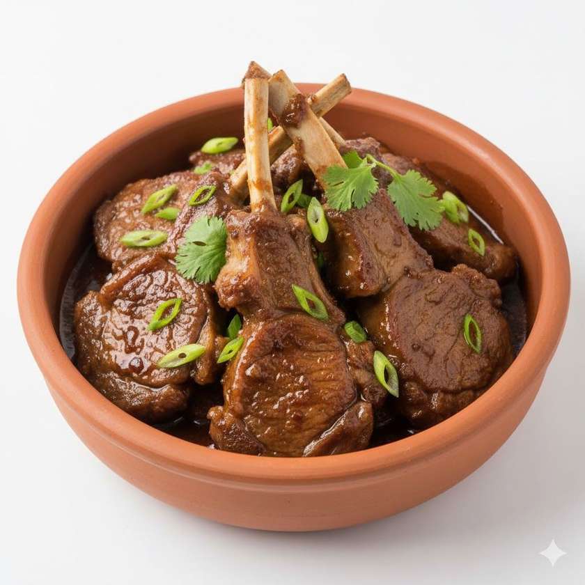 Stir-Fried Lamb Chops in Brown Sauce
