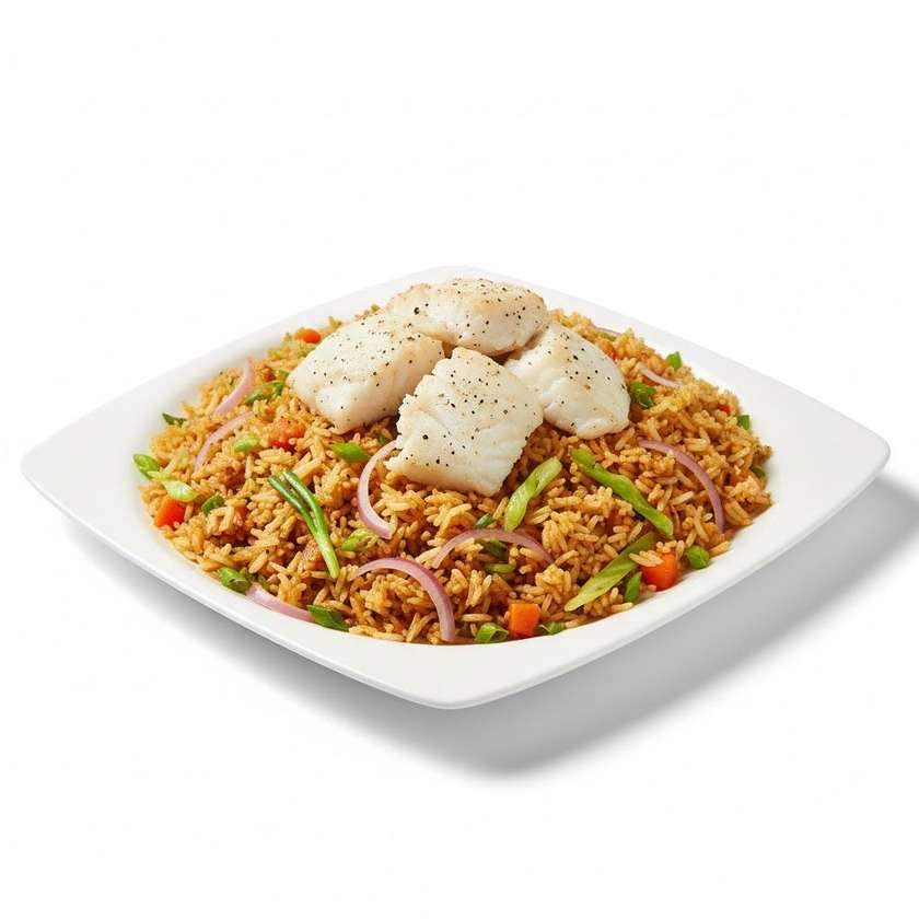 Cod Fish Fried Rice