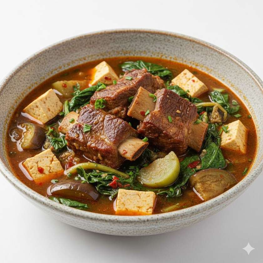 Mixed Vegetable, Tofu with Spare Ribs