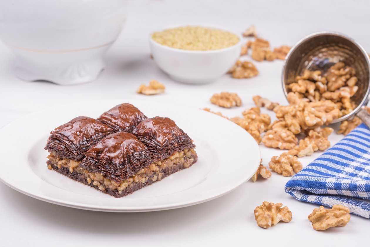 Chocolate Walnut Baklava