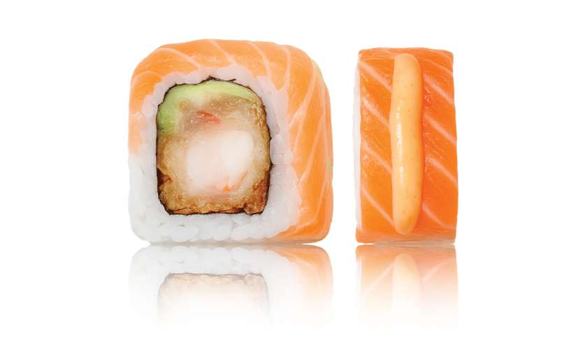 "Хрустящий ЛОСОСЬ" кабури маки 8 шт.