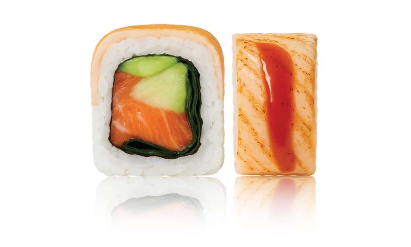 "ГОРЯЧИЙ ЛОСОСЬ" кабури маки 8 шт.