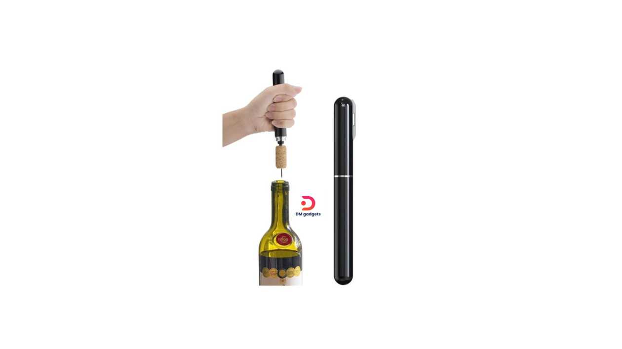 #642A7#DM®KH1-00210 Air Pump Pressure Wine Opener – Tirbouson – Black