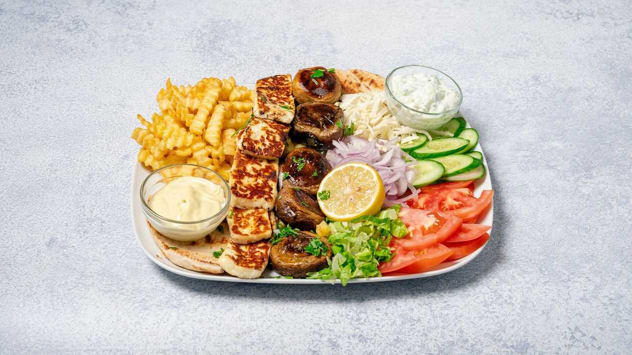 Μερίδα Χαλλούμι - Μανιτάρια