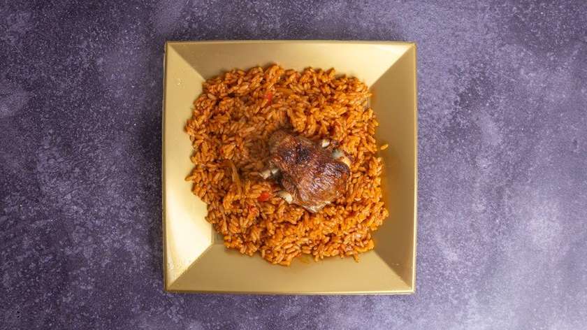 Jollof Rice with Chicken or Fish