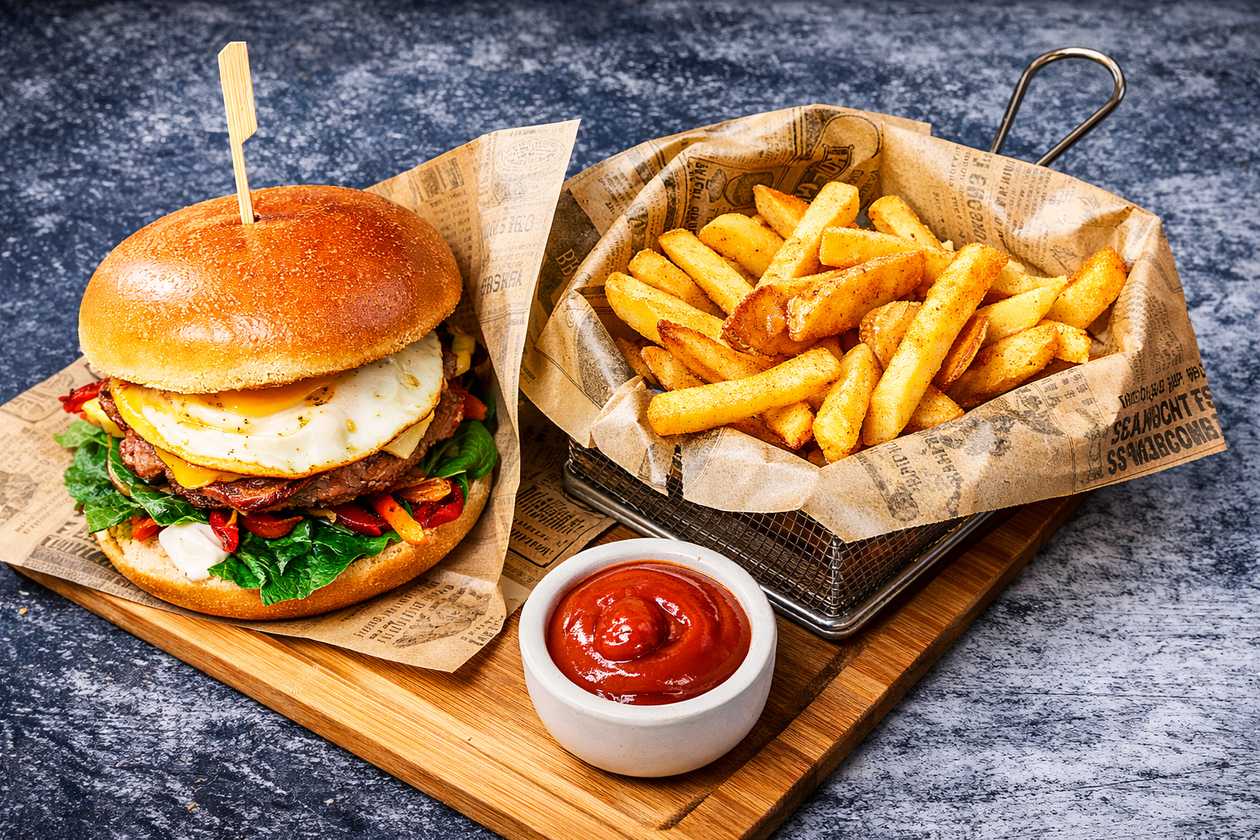 Vegetarian burger with cheese (COMBO)