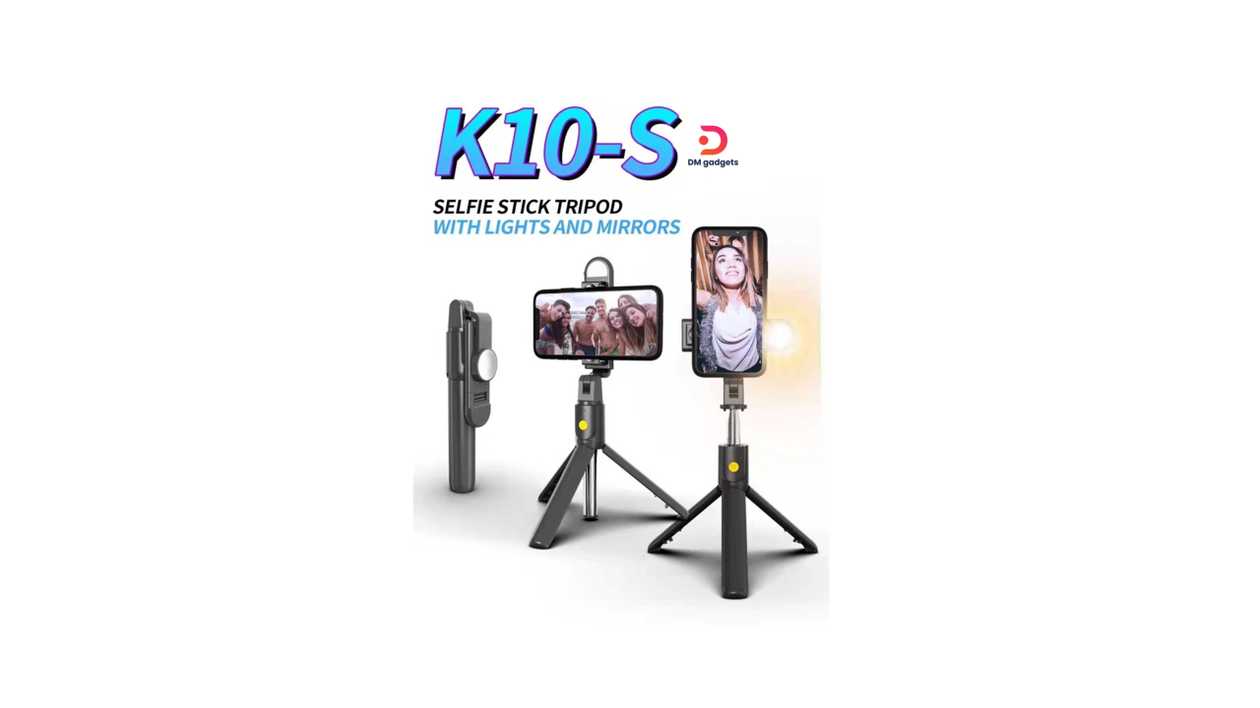 #382A#K10S®Selfie stick/tripod stand – Black