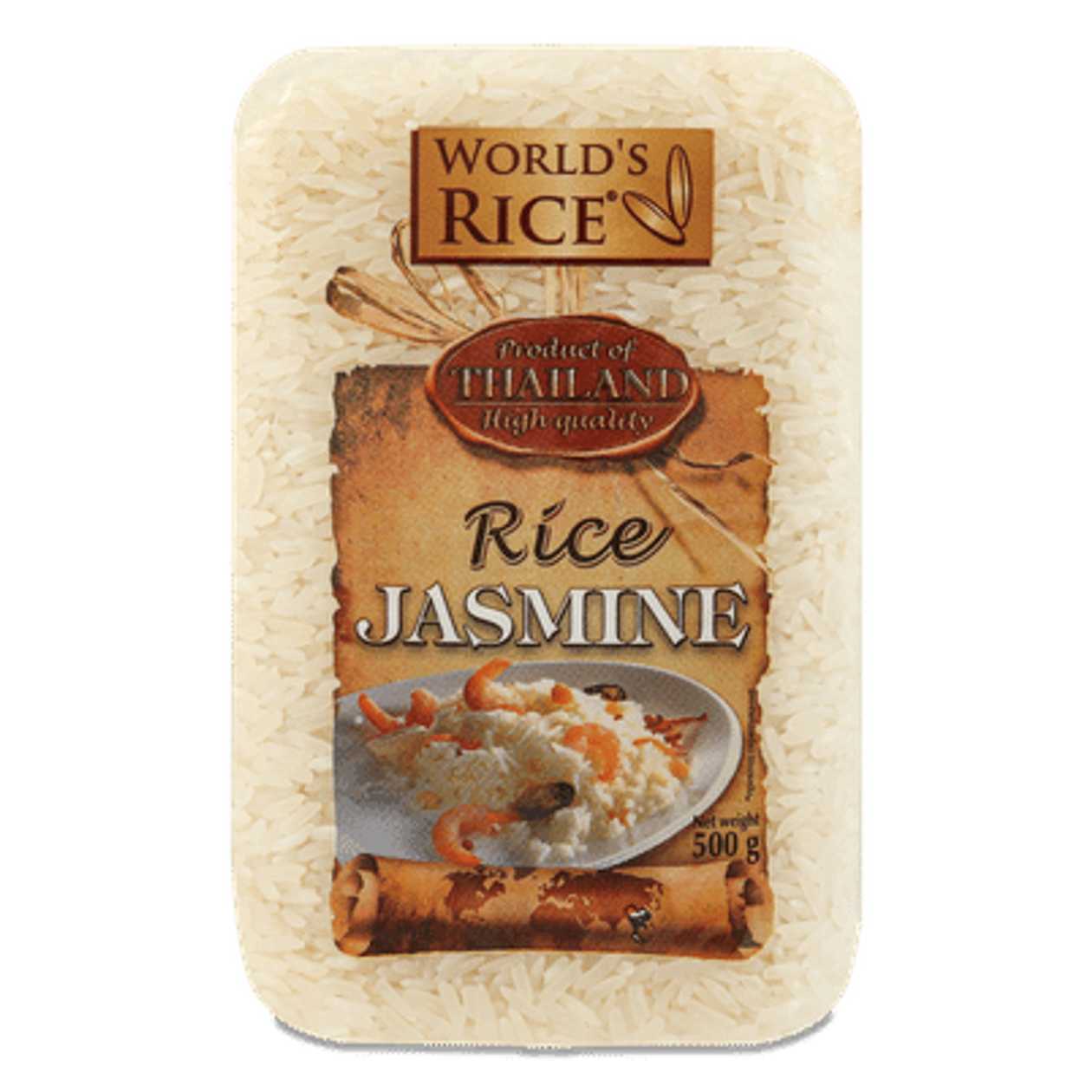 Рис World's rice Жасмин (500г)