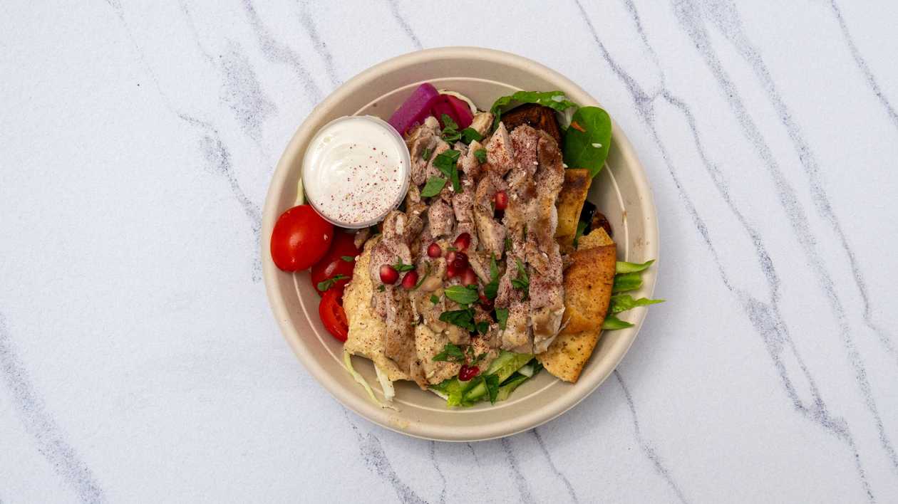 Grilled Chicken Shawarma Salad Bowl