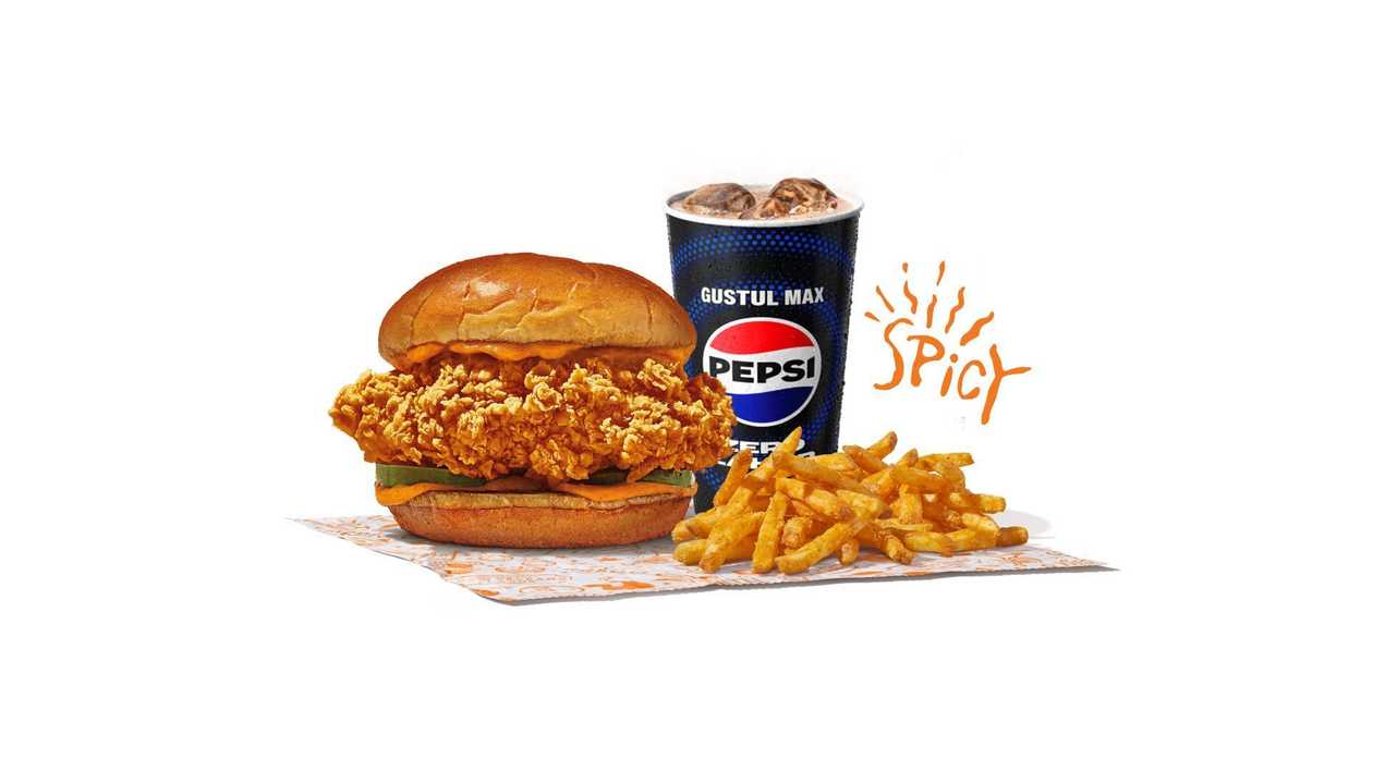 Spicy Chicken Sandwich Meniu Mare