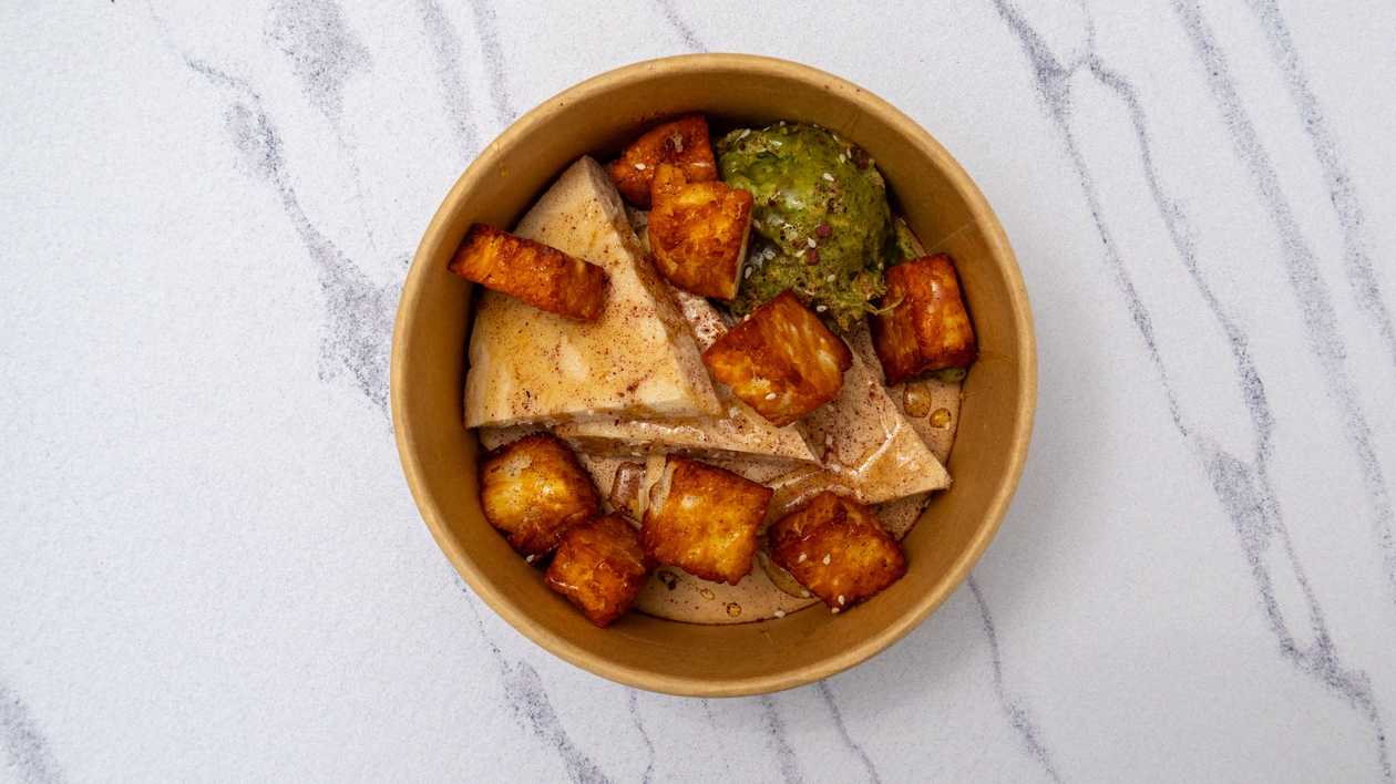 Avocado & honey glazed Halloumi