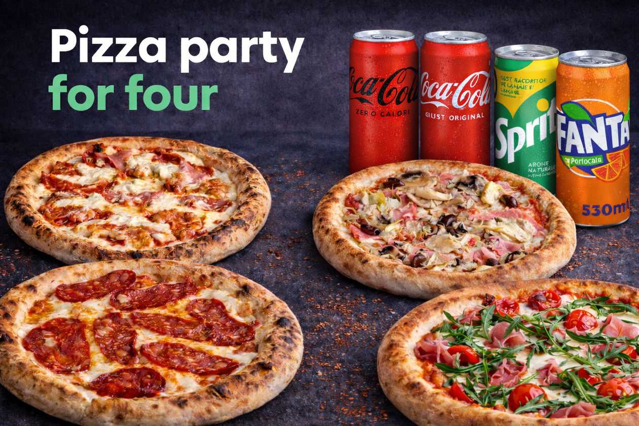 Party Pizza for Four