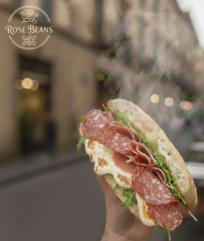 PANINI ARTEGIANALE SALAME MILANO AND MELTED MOZZARELLA