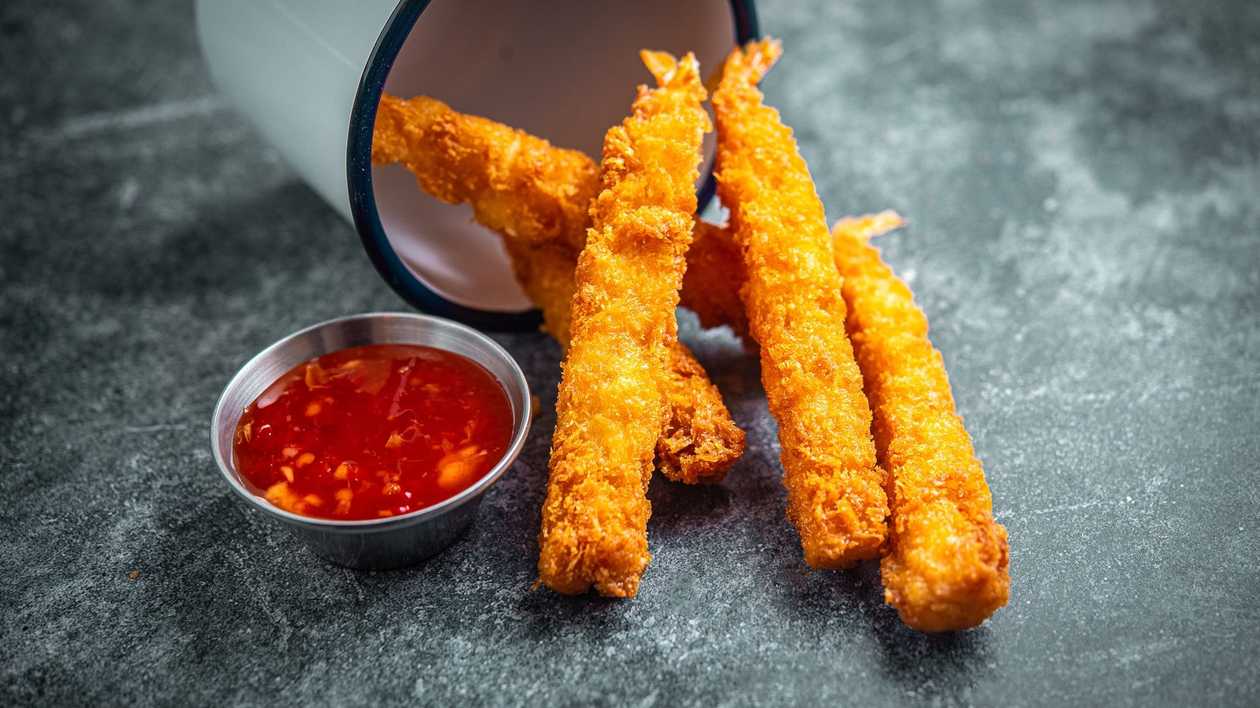 Krõbedad krevetid  (7 tk) ja magus tšillikaste