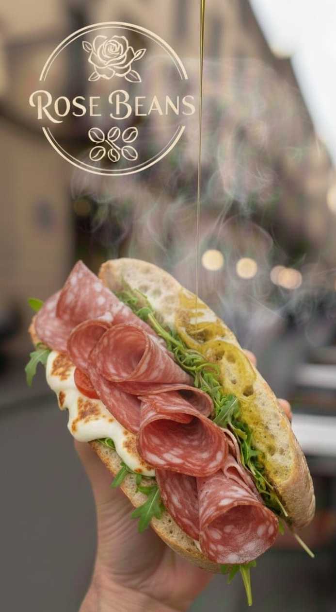 ARTEGIANALE PANINO WITH FOCACCIA AND SALAME NAPOLI