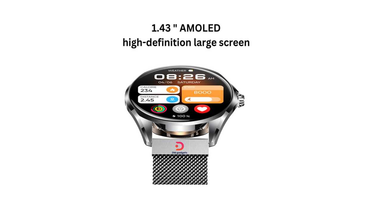 #601M#Remax®WATCH21 – Smartwatch – Ultra-thin – Stainless steel 1.43-inch Amoled Display