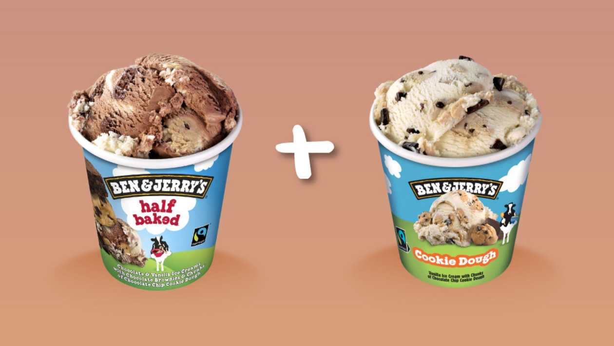 Ben & Jerry's (1 tk) + Ben & Jerry’s Cookie Dough (1 tk)