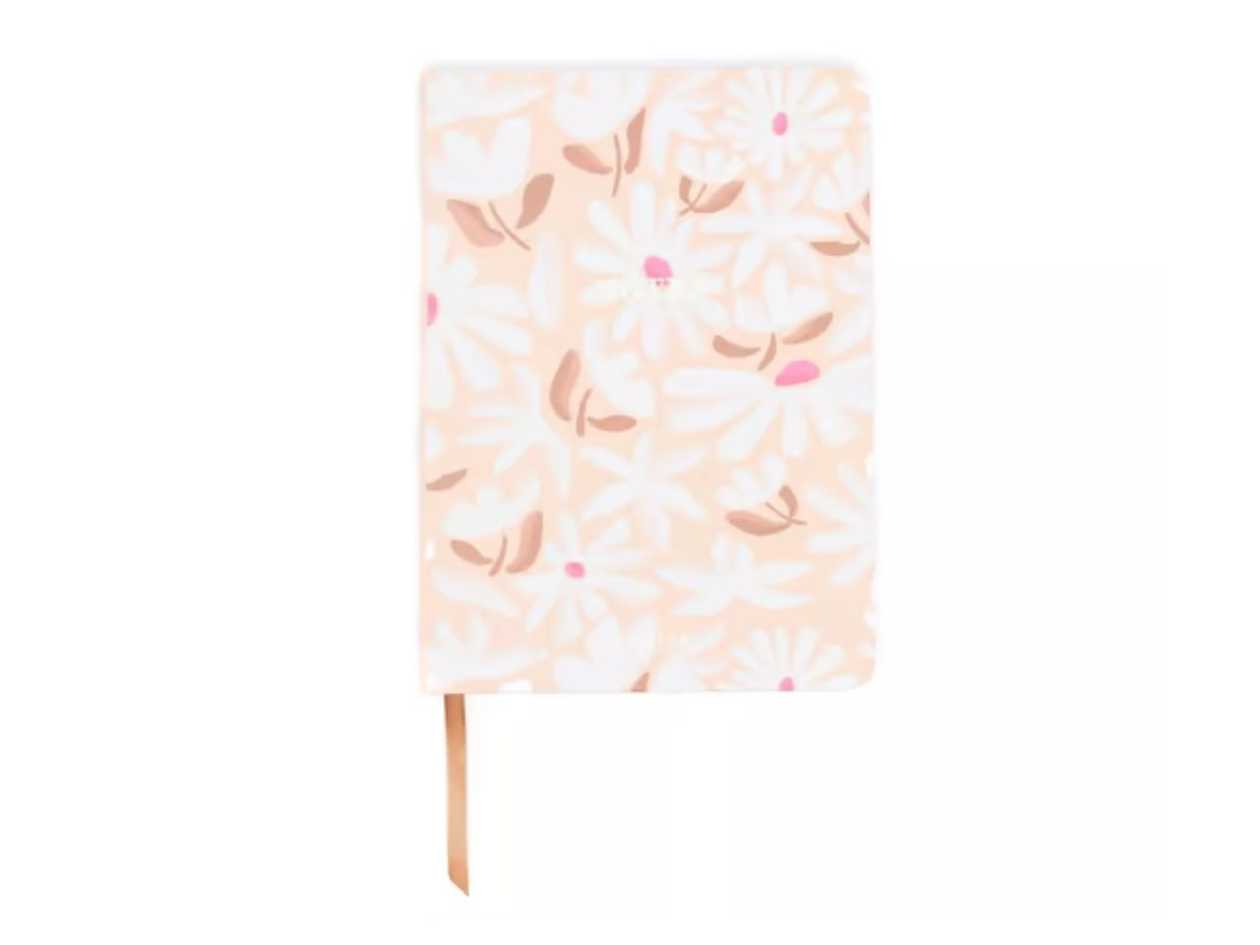A5 Taupe Flowers Notebook