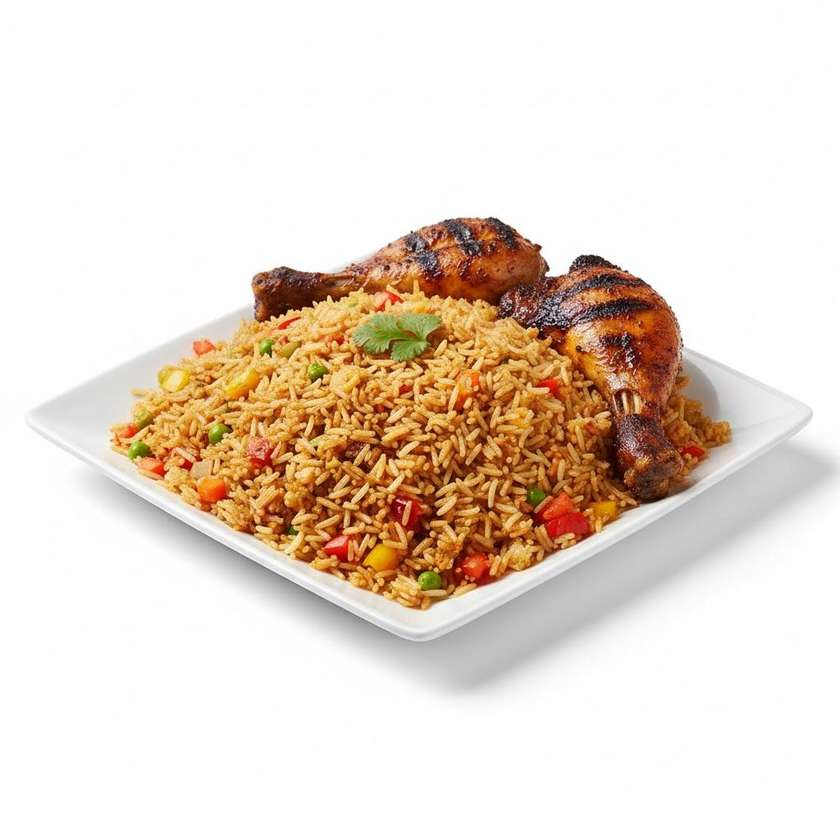 Fried Rice and Grilled Chicken