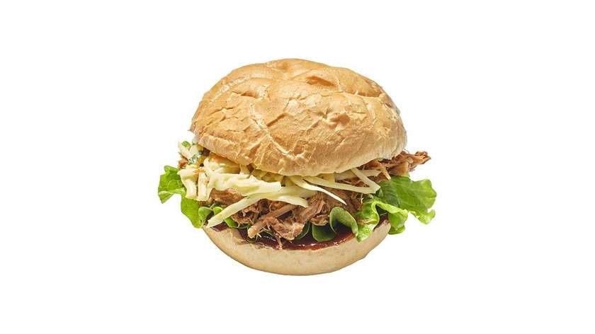 Kaiser Roll with Pulled Pork and Coleslaw