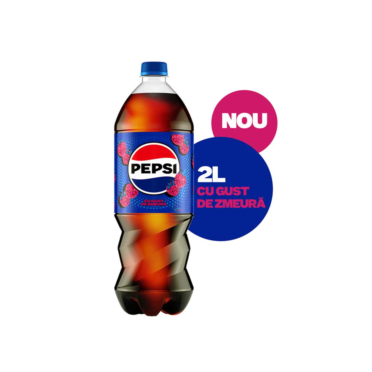 Pepsi Raspberry, Bautura cu Aroma de Cola si Suc de Zmeura, Pet, 2L (expiră în curând)