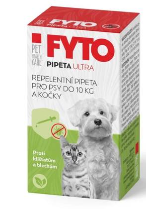 PET FYTO PIPETTE ULTRA for dogs up to 10kg and cats 1x15ml