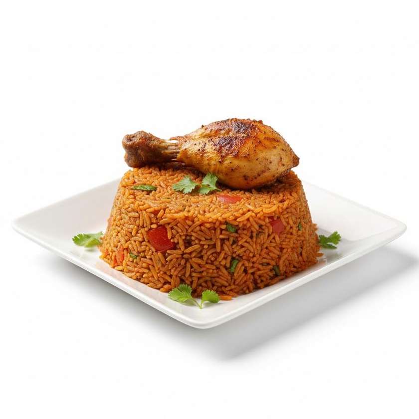 Jollof rice with chicken