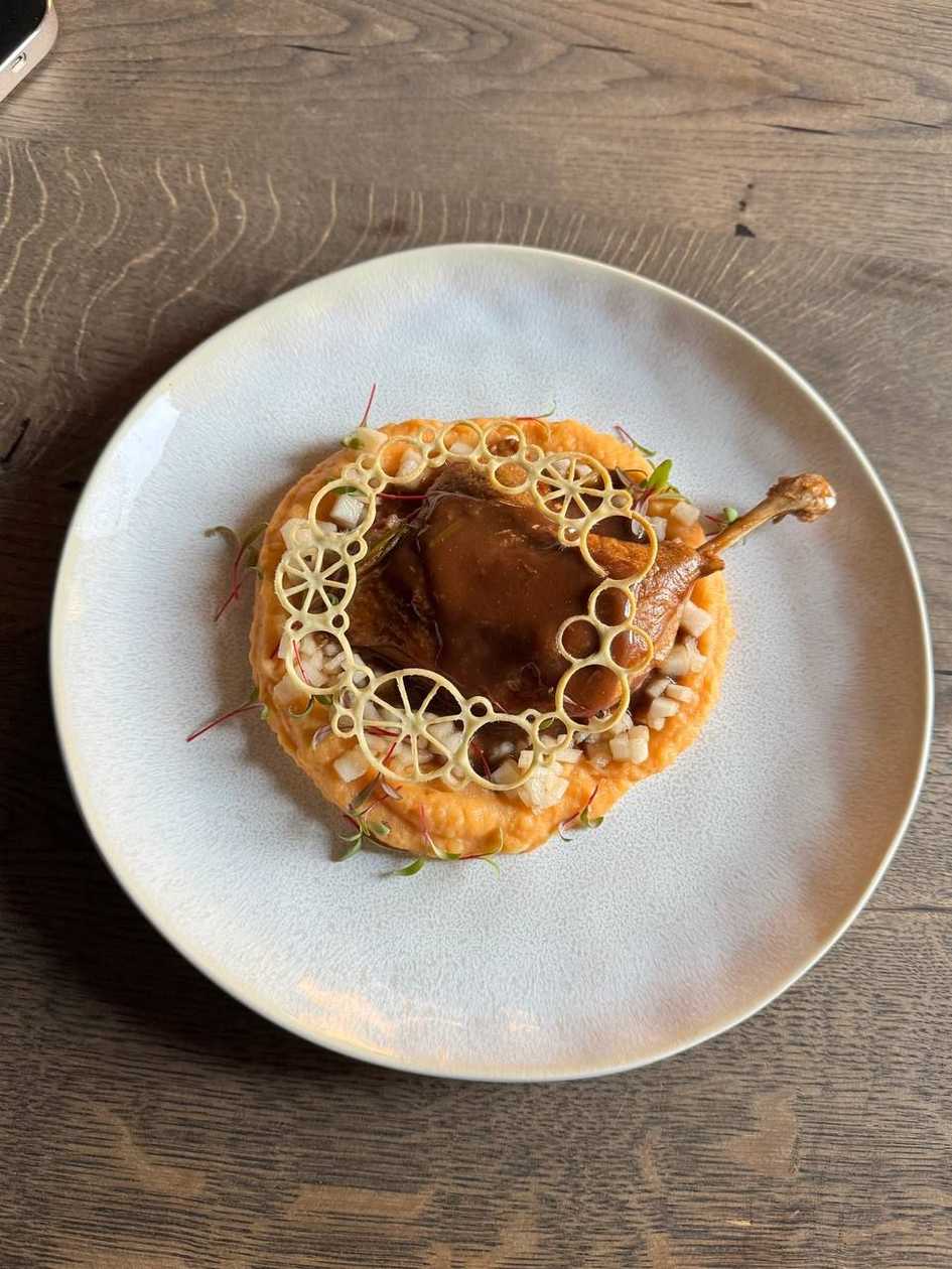 Duck Leg with Sweet Potato Purée