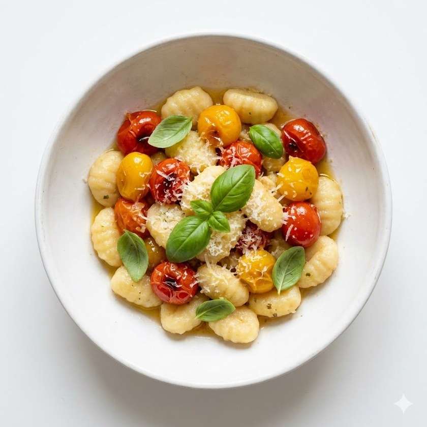 Gnocchi ze Świeżymi Pomidorami i Bazylią