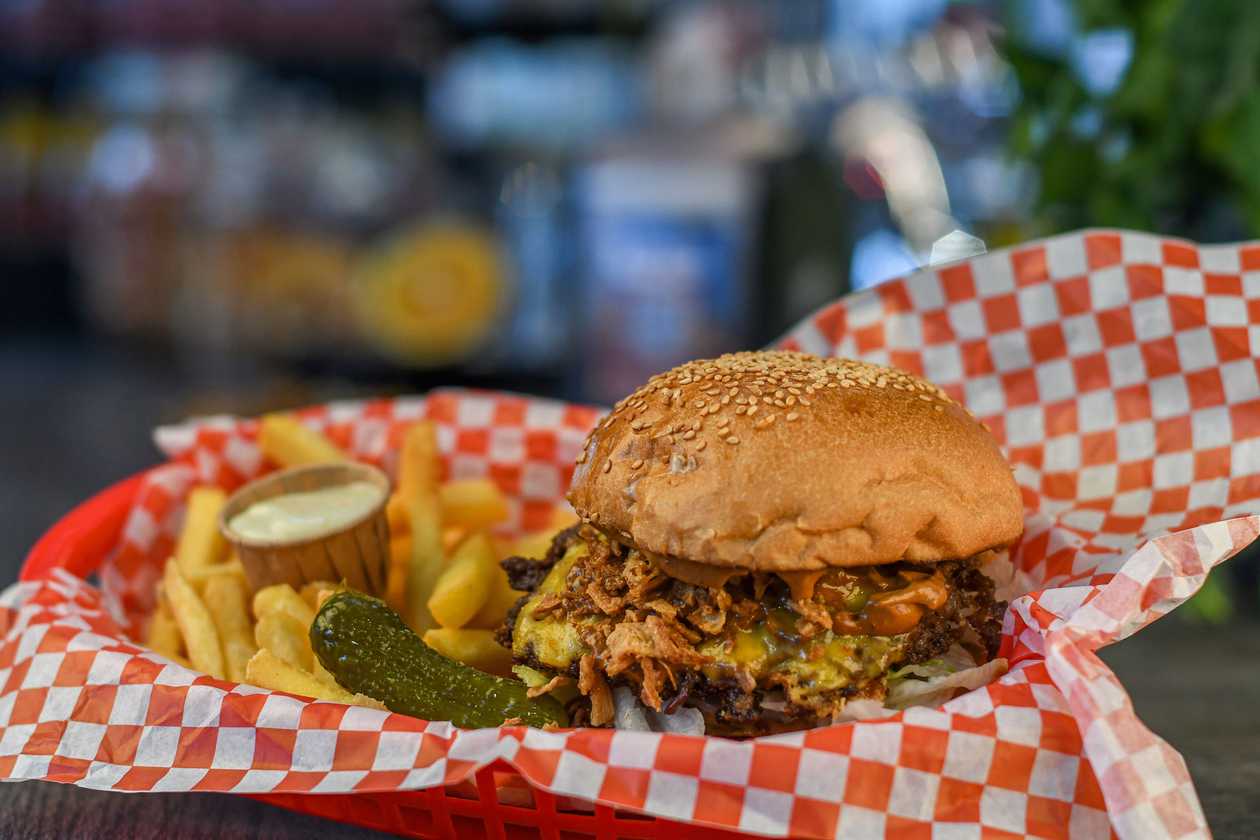 Smoked Jalapeño Burger with Fries
