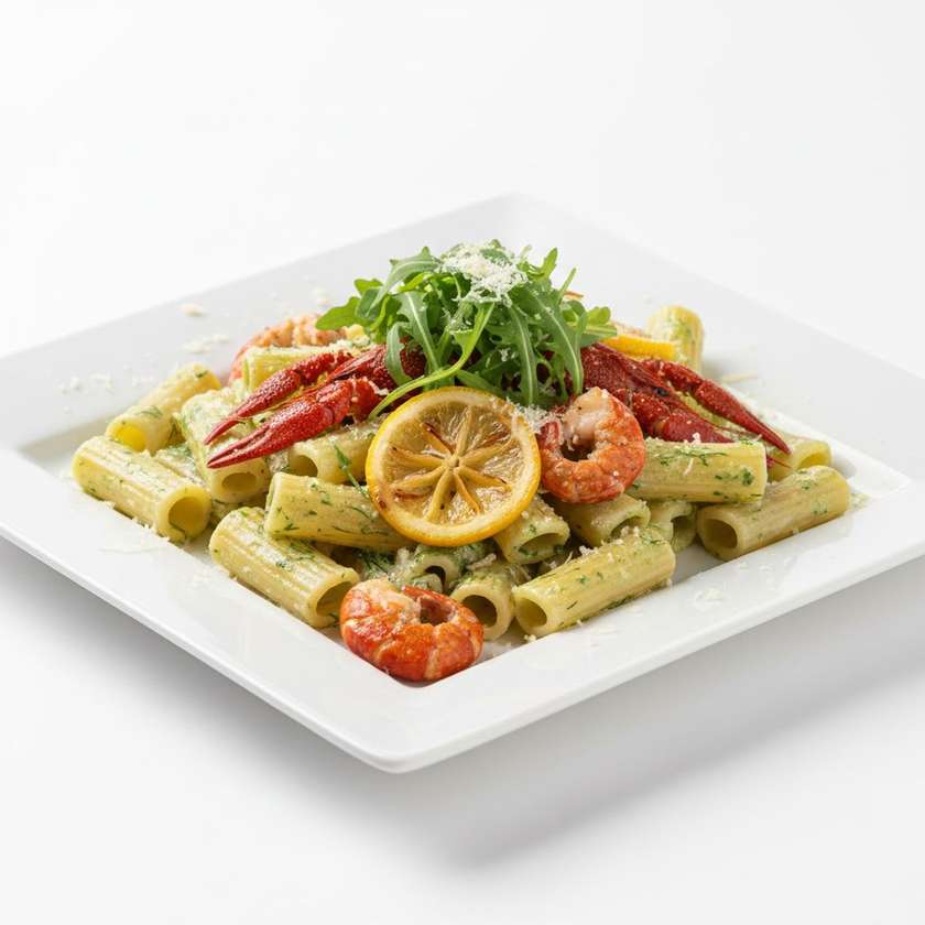 Garganelli in Creamy Dill Sauce with Crayfish